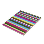 Colorful Gepersonaliseerd Designer Stripe Tegeltje (Zijkant)