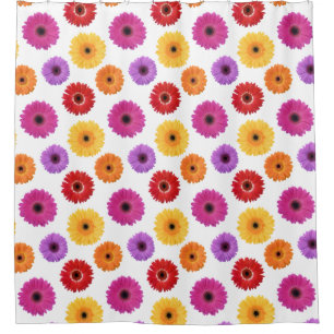Colorful Gerber Daisies Bold Floral Shower Curtain Douchegordijn
