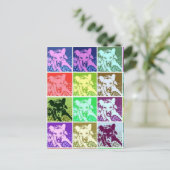 Colorful German Shepherd Dog Pop Art Briefkaart (Staand voorkant)