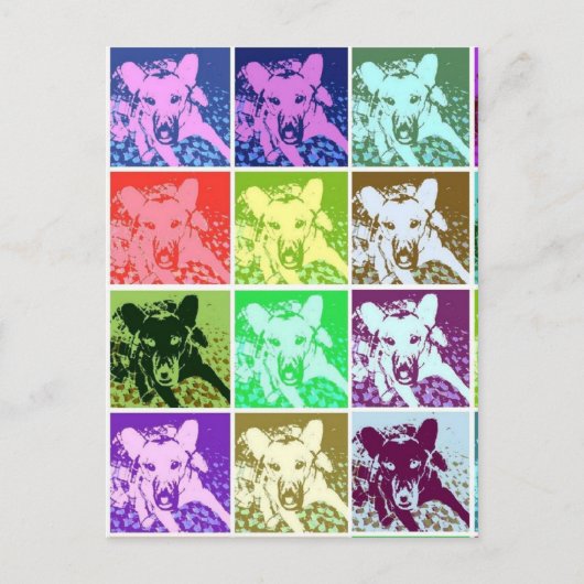 Colorful German Shepherd Dog Pop Art Briefkaart (Voorkant)
