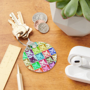 Colorful German Shepherd Dog Pop Art Sleutelhanger