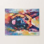 Colorful German Shepherd Legpuzzel (Horizontaal)