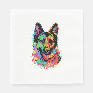 Colorful German Shepherd Servet
