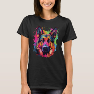 Colorful German-shepherd T-shirt
