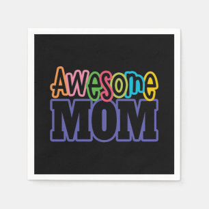 Colorful Geweldige mama Moederdag Papier Napkin Servet