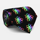 Colorful Ggloing atoms Pattern Stropdas (Opgerold)