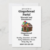 Colorful Gingerbread House Party Kaart (Voorkant)