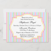 Colorful Gingham Elephants Baby shower Kaart (Achterkant)