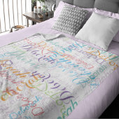Colorful Girl Name Pattern Fleece Deken