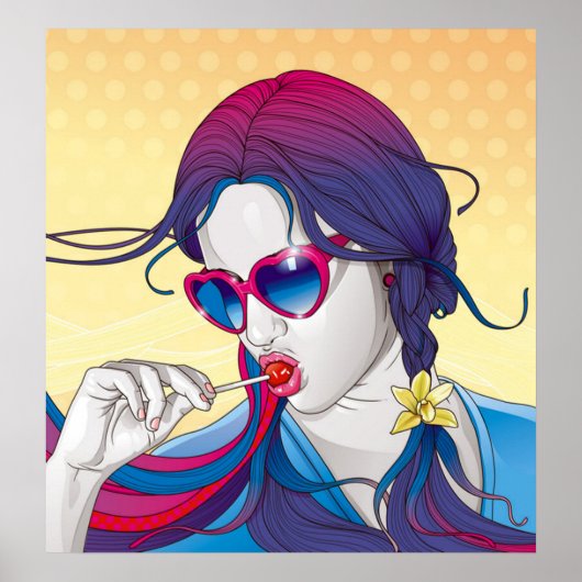 Colorful Girl-Poster Poster (Voorkant)