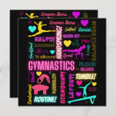 Colorful Girls Gymnastics Glossary Typografie (Voorkant / Achterkant)