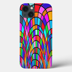 Colorful Glas in lood Art iPhone 13 Hoesje