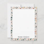 Colorful Glass Chips Terrazzo Pattern Frame Notitiekaartje (Voorkant)