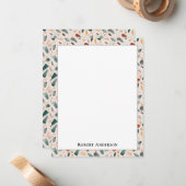 Colorful Glass Chips Terrazzo Pattern Frame Notitiekaartje (Voorkant / Achterkant in situ)