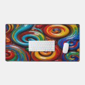 Colorful Glass Swirls - Desk Mat (Keyboard & Muis)