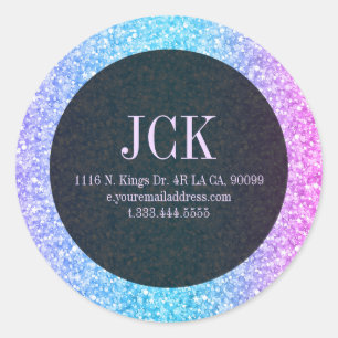 Colorful Glitter Black Accidents Ronde Sticker