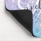 Colorful Glitter  Bokeh Monogrammed Muismat (Hoek)
