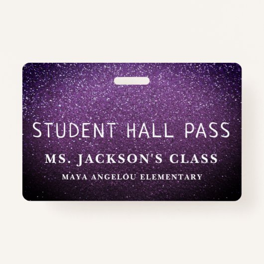 Colorful Glitter terug naar school Studentenpas Badge (Voorkant)