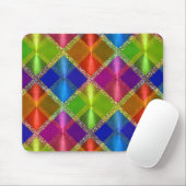 Colorful Glittery Pset Patroon Muismat (Met muis)