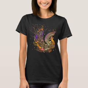 Colorful Glow Phoenix Bird T-shirt