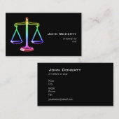 Colorful Glow Scales of Justice Visitekaartje (Voorkant / Achterkant)
