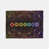 Colorful Glows Chakras Fleece Deken (Voorkant (Horizontaal))