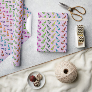 Colorful Gnomen Wrapping Paper Cadeaupapier