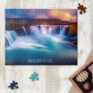 Colorful Godafoss IJsland Waterfall Puzzle Legpuzzel