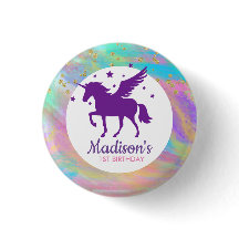 Colorful Gold Specized Paars Unicorn Birthday