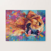 Colorful Golden Retriever Legpuzzel (Horizontaal)