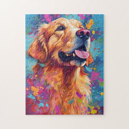 Colorful Golden Retriever Legpuzzel (Verticaal)