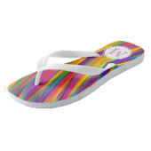 Colorful Gradient Abstract Monogram Teenslippers (Schuin)