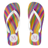 Colorful Gradient Abstract Monogram Teenslippers (Voetbed)