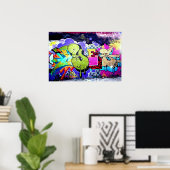 Colorful Graffiti Art Poster (Thuiskantoor)