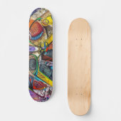 Colorful Graffiti Art Skateboard (Voorkant)
