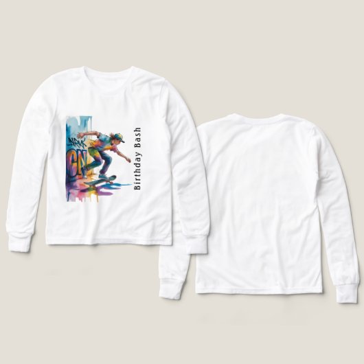 Colorful Graffiti Boy Birthday Bash (Motif Recto et Verso)