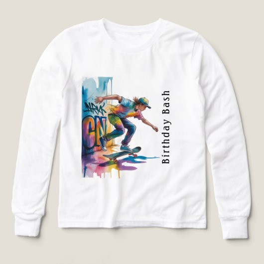 Colorful Graffiti Boy Birthday Bash (Motif recto)