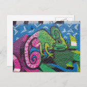 Colorful Graffiti Chameleon Briefkaart (Voorkant / Achterkant)