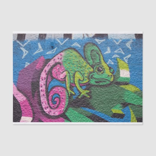 Colorful Graffiti Chameleon Tissuepapier (Voorkant)