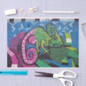 Colorful Graffiti Chameleon Tissuepapier (Craft)