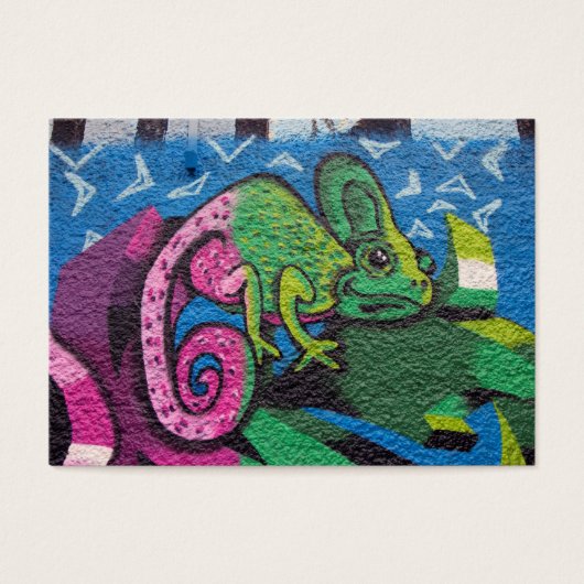 Colorful Graffiti Chameleon Visitekaartjes (Voorkant)