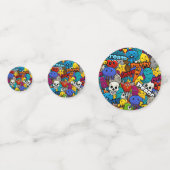Colorful Graffiti Character Pattern Confetti (Achterkanten)