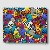 Colorful Graffiti Character Pattern Gastenboek (Achterkant)