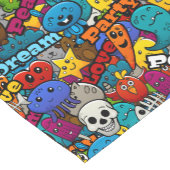 Colorful Graffiti Character Pattern Korte Tafelloper (Hoek)