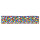 Colorful Graffiti Character Pattern Korte Tafelloper (Horizontaal)
