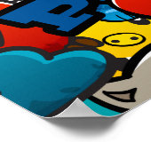 Colorful Graffiti Character Pattern Poster (Hoek)