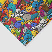 Colorful Graffiti Character Pattern Tissuepapier (Detail)