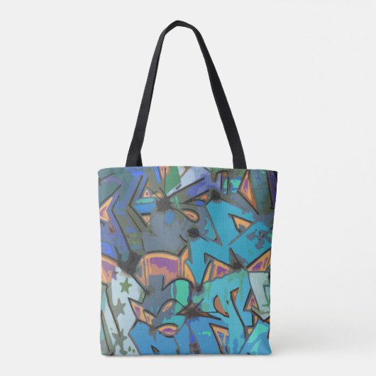 Colorful Graffiti Design Canvas tas (Achterkant)
