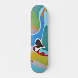 Colorful Graffiti Heart Art Skateboard