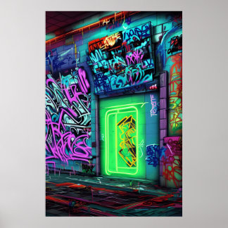 Colorful Graffiti Street Art - De perfecte cadeau Poster